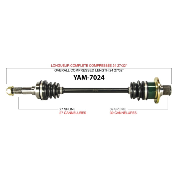 AXLE COMPL YAM TRAKMOTIVE