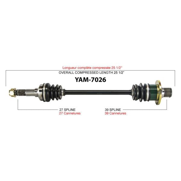 AXLE COMPL YAM TRAKMOTIVE