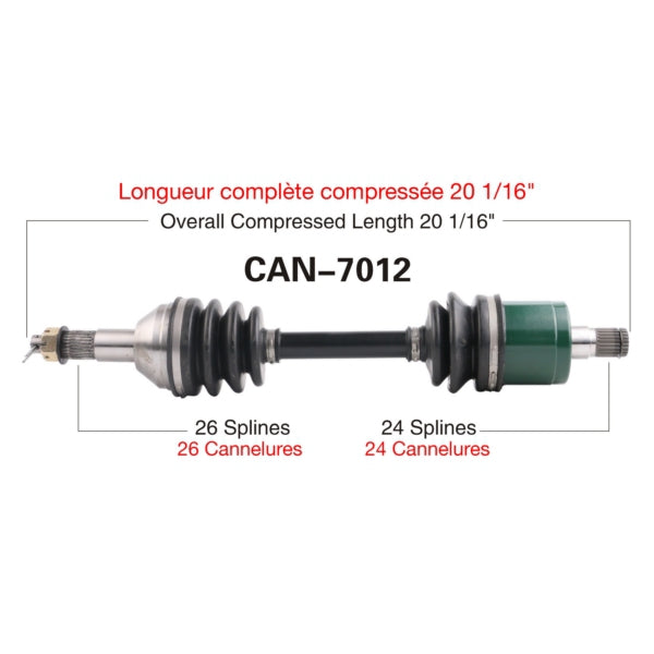AXLE COMPL C-AM TRAKMOTIVE