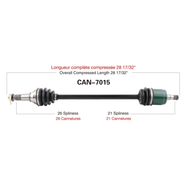 AXLE COMPL C-AM TRAKMOTIVE
