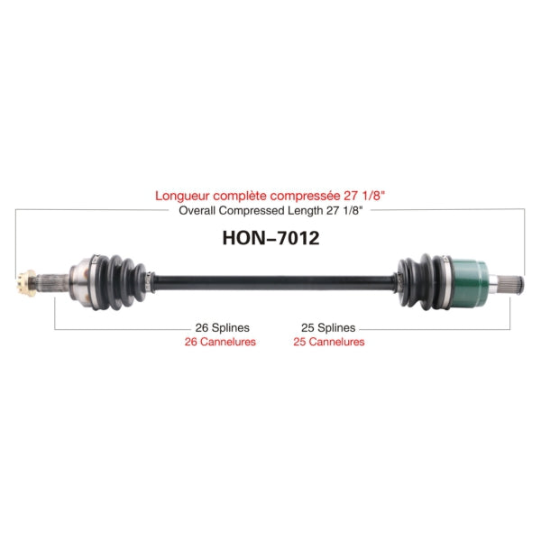 AXLE COMPL HON TRAKMOTIVE