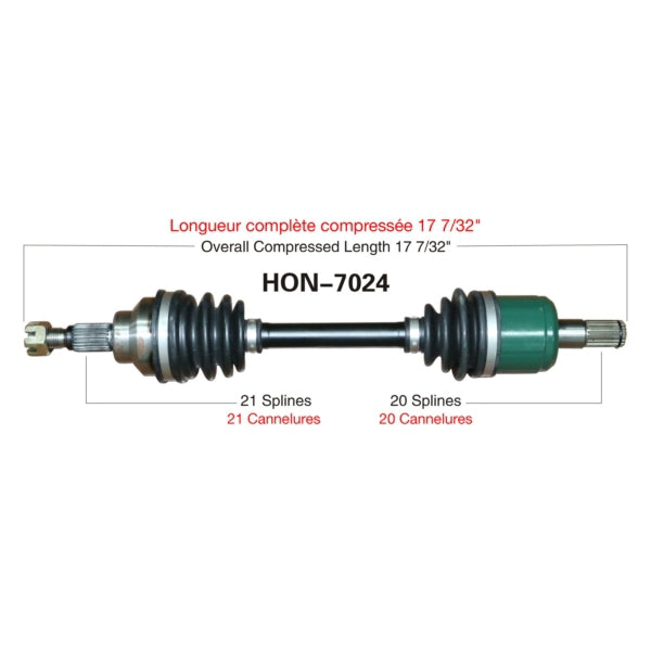 AXLE COMPL HON TRAKMOTIVE