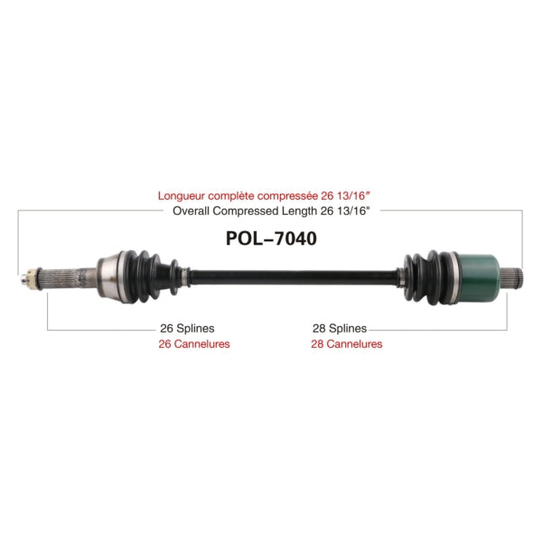 AXLE COMPL POL TRAKMOTIVE