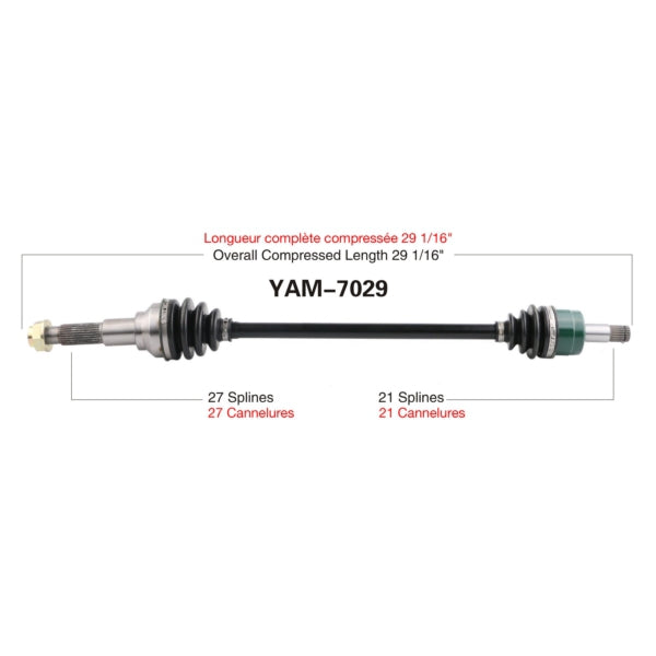 AXLE COMPL YAM TRAKMOTIVE