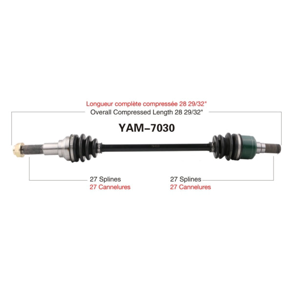 AXLE COMPL YAM TRAKMOTIVE