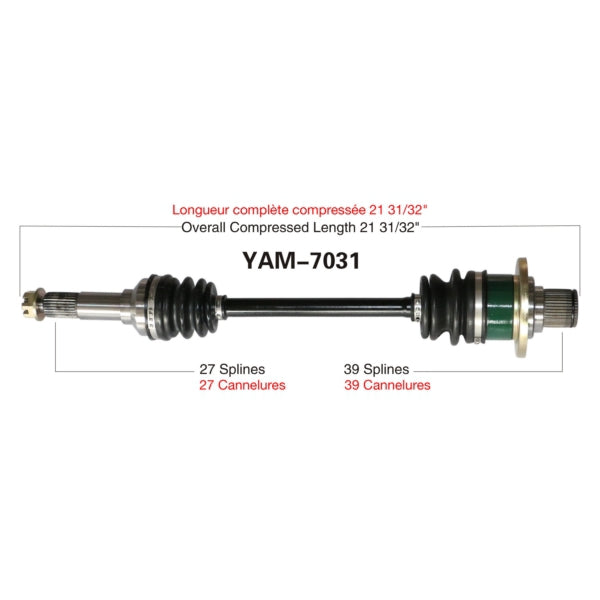AXLE COMPL YAM TRAKMOTIVE
