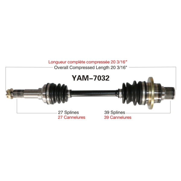 AXLE COMPL YAM TRAKMOTIVE