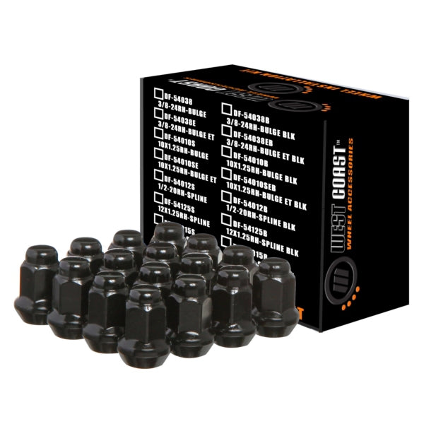 LUG NUT 3/8" KIT BK POL QTY16 WCA