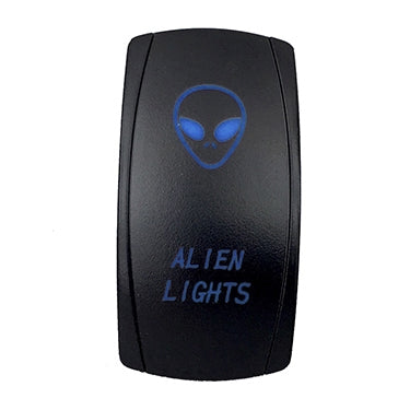 SWITCH ROCKER 5 PINS ALIEN LIGHTS BL