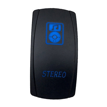 SWITCH ROCKER 5 PINS STEREO BL QUAKELED