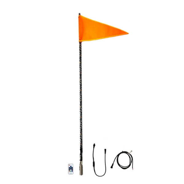 LIGHT WHIP LED 4" W/REMOTE SINGLE