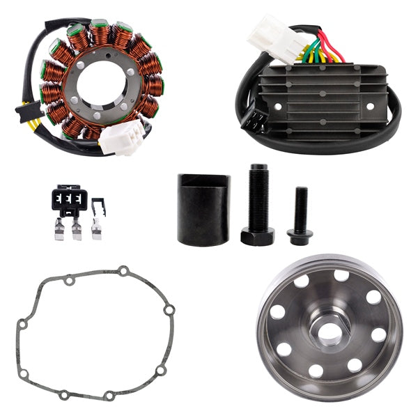 Stators - Stator, Kokusan Flywheel,  Regulator, Gasket, Puller Recall Kit