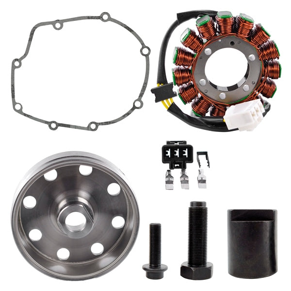 Stators - Stator, Kokusan Flywheel, Gasket & Puller Recall Kit
