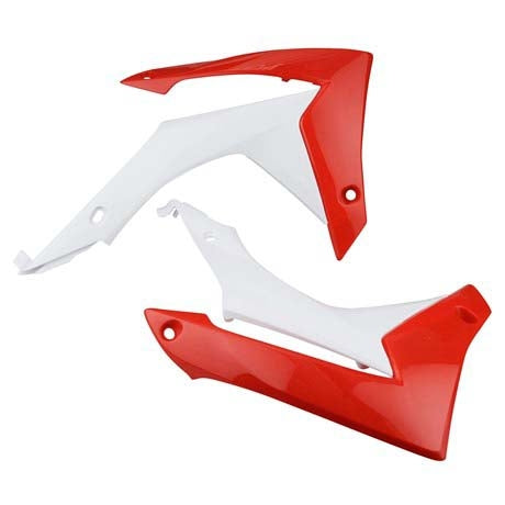 RADIATOR SCOOPS RD/WH HON POLISPORT