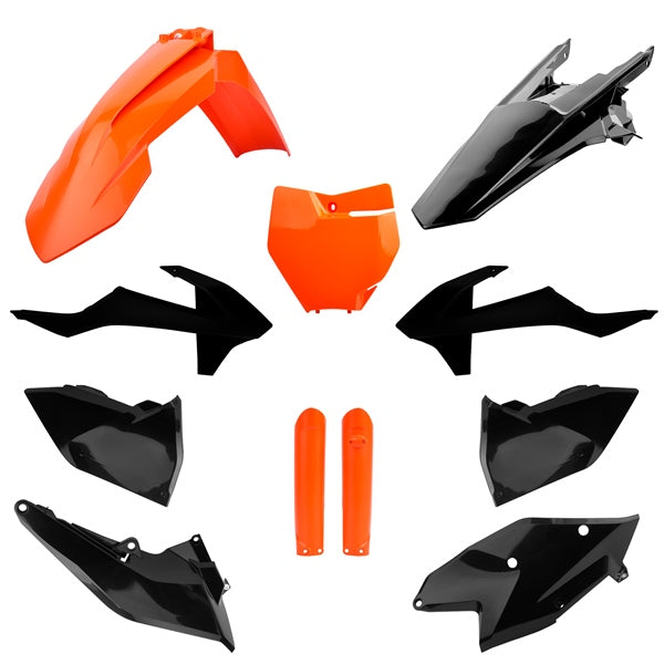 PLASTIC KIT COMP OG/BK KTM
