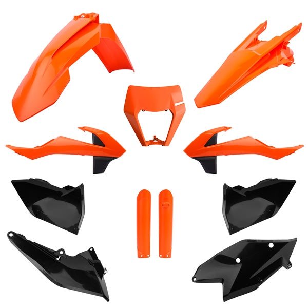 PLASTIC KIT COMP OG/BK KTM