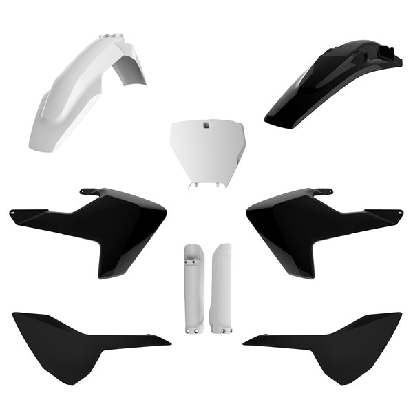 PLASTIC KIT COMP WH/BK HUSQV