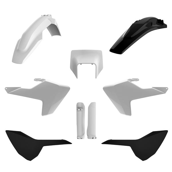 PLASTIC KIT COMP WH/BK HUSQV