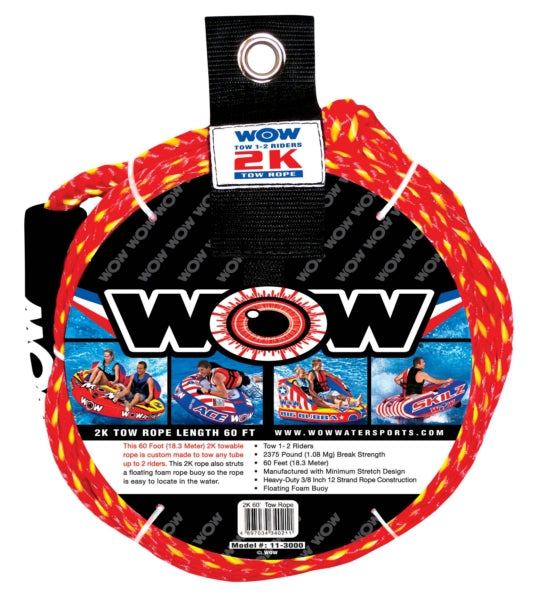 Watersport Ropes - 2K, 60', Watersport Tow Rope