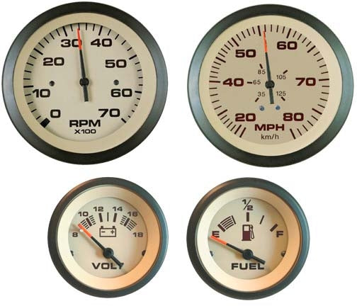 Dashboards - Teleflex Sahara Series 4 Gauge Set