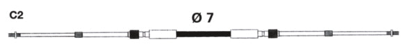 Steering and Control Cables - Universal 33C Control Cable - C2