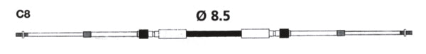 Steering and Control Cables - Universal 33C Control Cable - C8