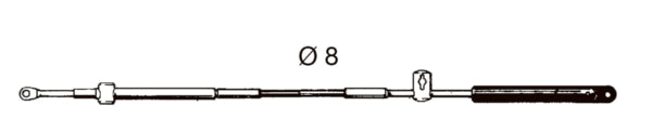Steering and Control Cables - Mercury GenI Control Cable - Mach 5