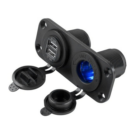 Power Plugs - Double USB and Power Socket Panel