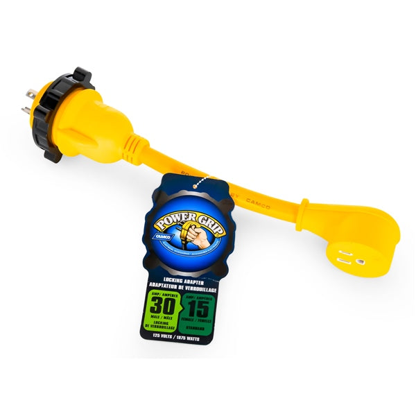 Power Cords - PowerGrip Marine – Adaptor cord 12" - 30AM-Locking/15AF