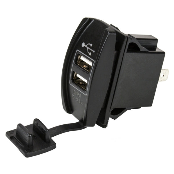 Power Plugs - Rocker Switch Dual Socket