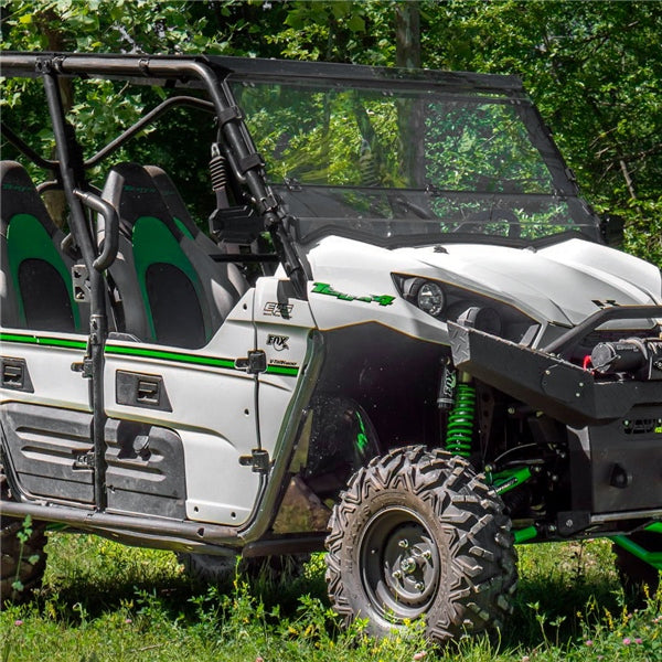 Super ATV Flip Down Windshield Fits Kawasaki  Part# FDWSKTRX470