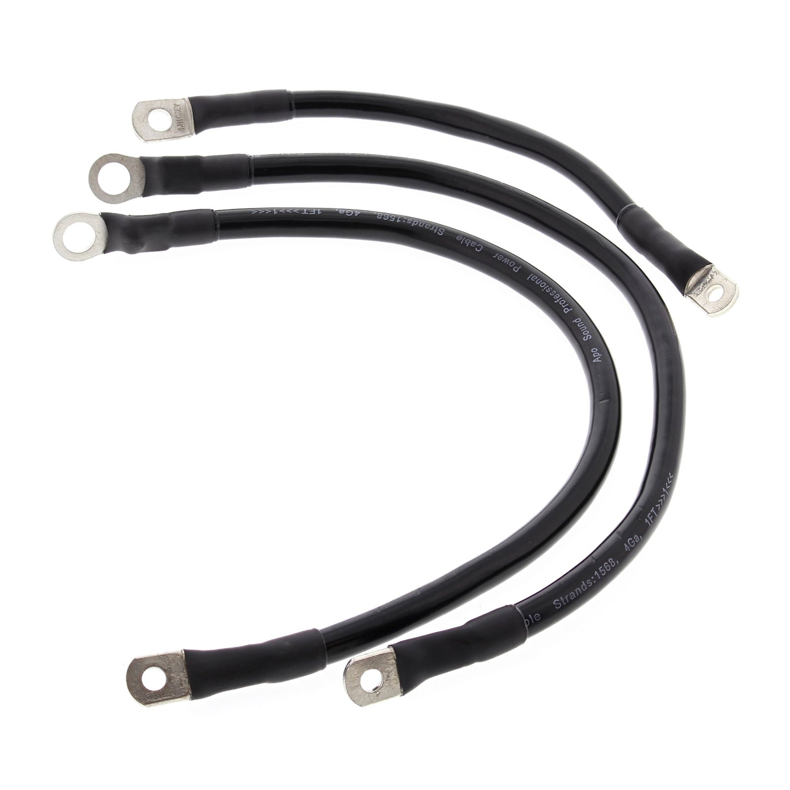 Battery Cable Kit - Black. Fits FL 1965-1979.