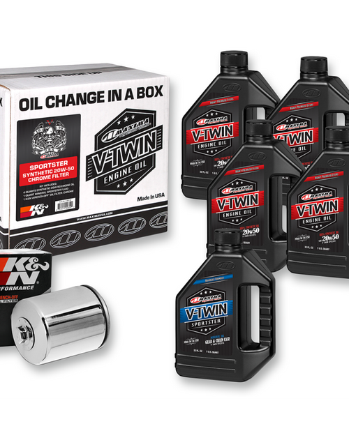 Load image into Gallery viewer, Maxima Racing Oils V-TWIN KIT SYNTHETIC CHROME FILTER XL
