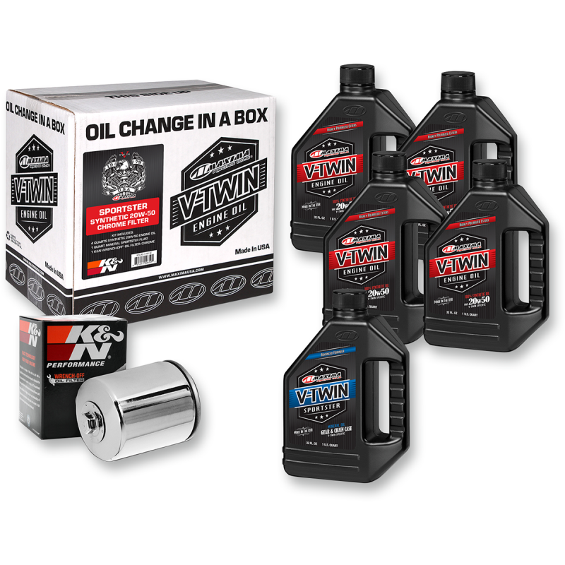 Maxima Racing Oils V-TWIN KIT SYNTHETIC CHROME FILTER XL