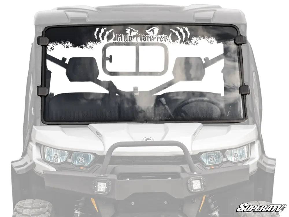 Can-am defender scratch resistant full windshield