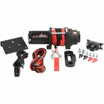 All Balls Racing 4500 LB Synthetic Rope Winch - 4 Bolt