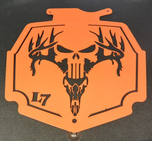 Load image into Gallery viewer, 2013-2022 Can-Am Outlander MAX XMR 450 570 650 850 1000 Radiator Relocate Cover - Deer Skull / Punisher
